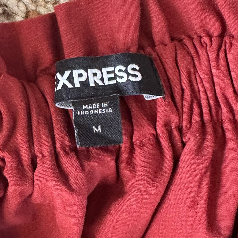 Off-Shoulder Express Ruffled Bodysuit in Rust - Picture 3 of 3